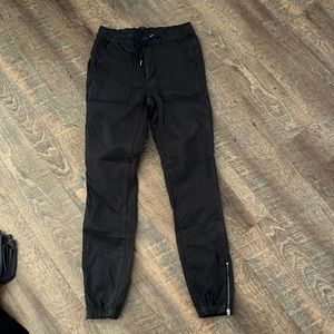 Faded black American eagle joggers
